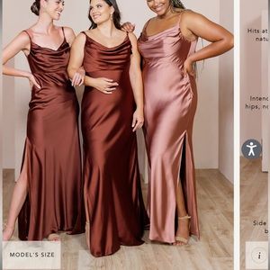 brand new reverly skye satin dress in COPPER size 12